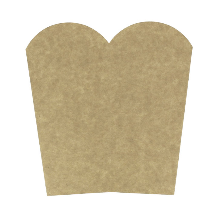 Paper Popcorn Box Small Size Kraft 45g 6,5x8,5x15cm (25 Units)