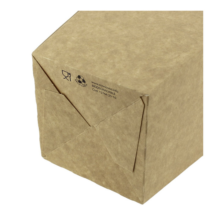Paper Popcorn Box Medium Size Kraft 90g 7,8x10,5x18cm (25 Units) 