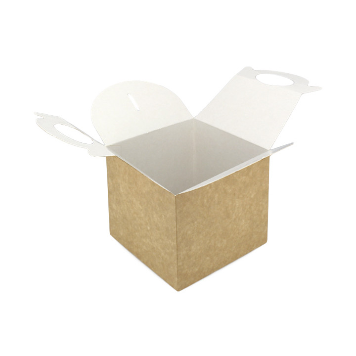 Paper Menu Box Kraft 1,31x1,31x1,15cm (25 Units) 