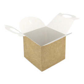Paper Menu Box Kraft 1,31x1,31x1,15cm (250 Units)