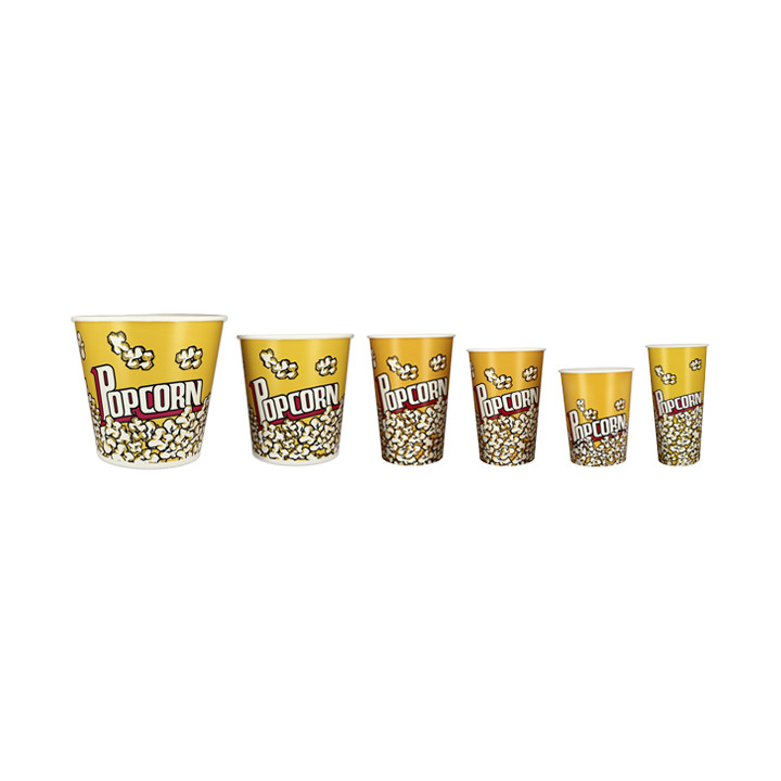 Paper Popcorn Box 720ml 9,6x6,5x17,7cm (50 Units) 
