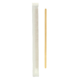 Wooden Coffee Stirrer Wrapped 14cm (5.000 Units)