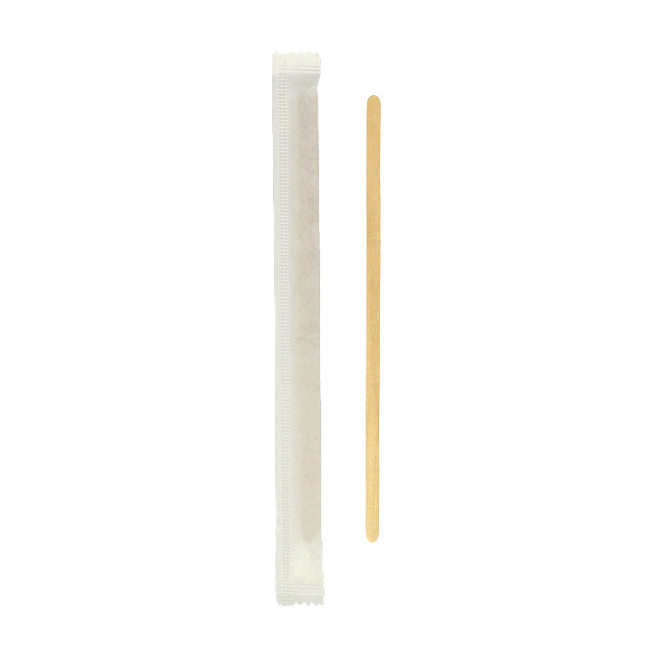 Wooden Coffee Stirrer Wrapped 14cm (5.000 Units)