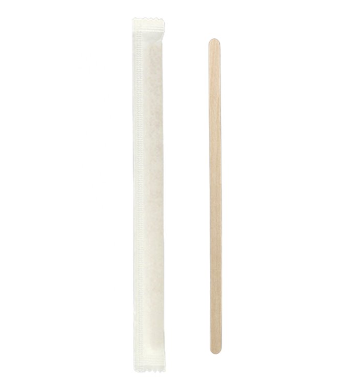 Wooden Coffee Stirrer Wrapped 11cm (500 Units) 