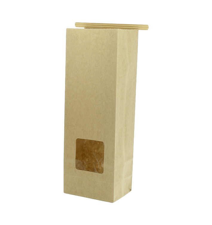 Kraft paper bags with closure