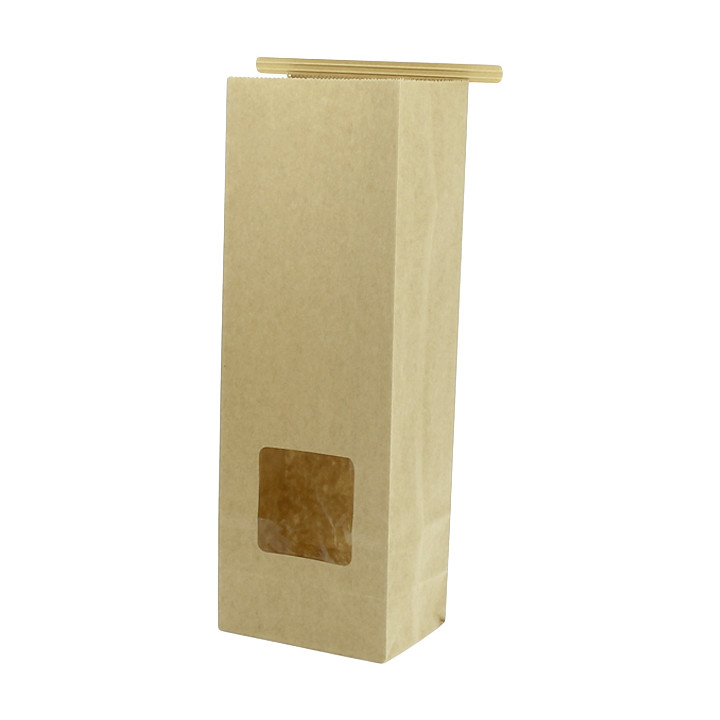 Paper Bag without Handle Kraft and Window 9+6x26cm (1000 Uds)