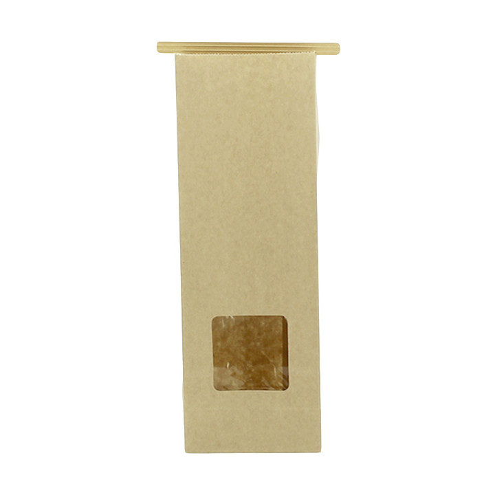 Paper Bag without Handle Kraft and Window 9+6x26cm (1000 Uds)
