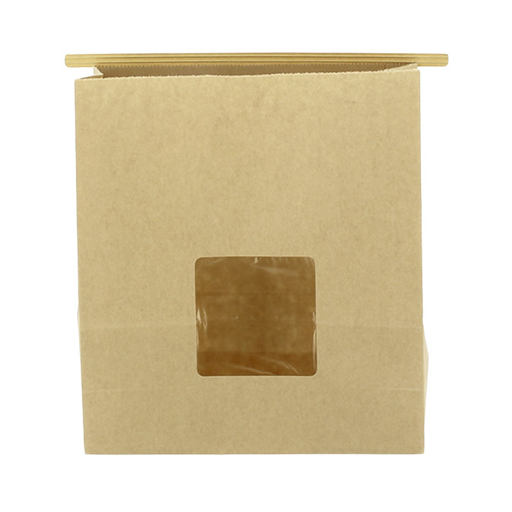 Paper Bag without Handle Kraft and Window 20+8x23cm (500 Uds)