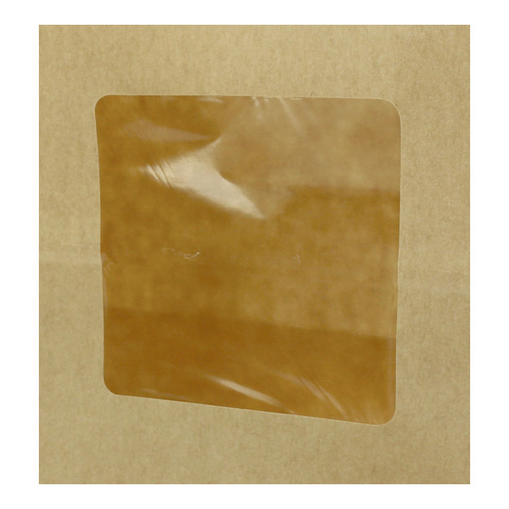 Paper Bag without Handle Kraft and Window 20+8x23cm (500 Uds)