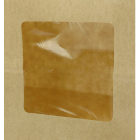 Paper Bag without Handle Kraft and Window 20+8x23cm (50 Uds)