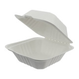 Sugarcane Burger Box White 152x153x77mm (125 Units)