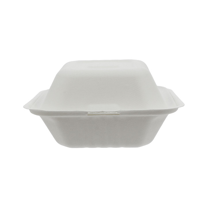 Sugarcane Burger Box White 152x153x77mm (500 Units)