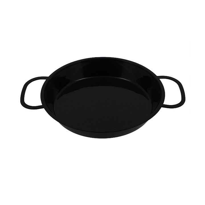 Serving Mini Paella Pan Tray Black PP 15cm (150 Units)