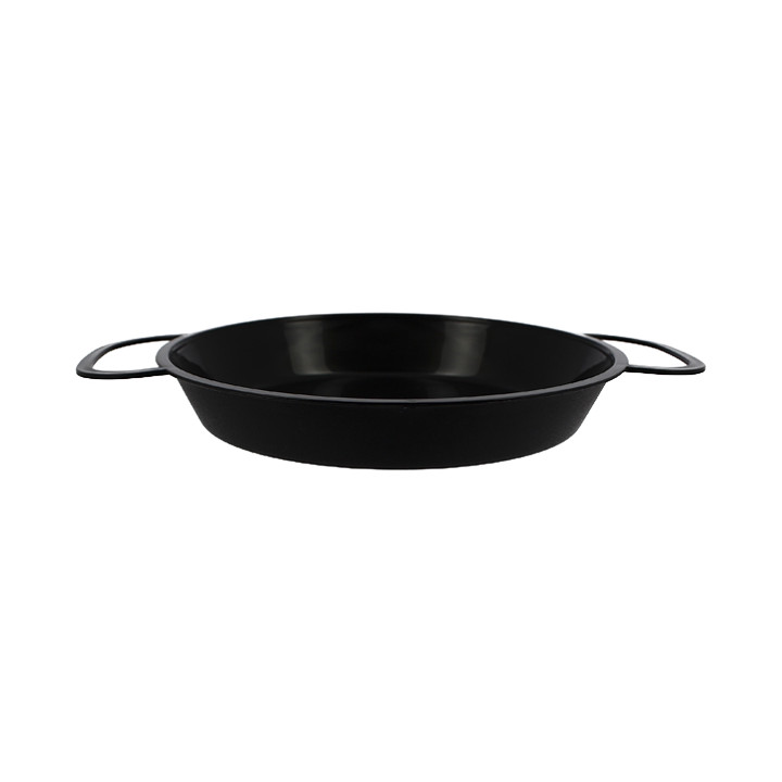 Serving Mini Paella Pan Tray Black PP 15cm (150 Units)