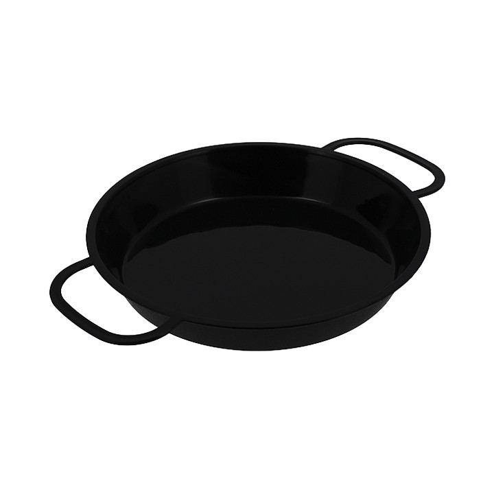 Serving Mini Paella Pan Tray Black PP 15cm (6 Units) 