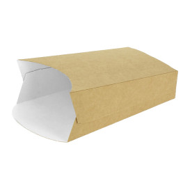 Paper French Fries Scoop Container Kraft Large size 8,2x3,3x14,9cm (25 Units) 