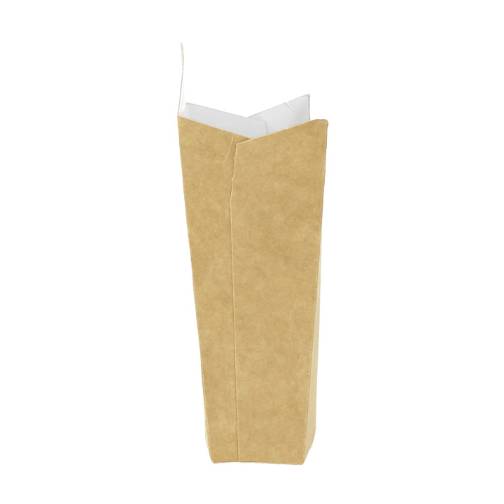 Paper French Fries Scoop Container Kraft Medium size 8,2x3,5x12,5cm (500 Units)