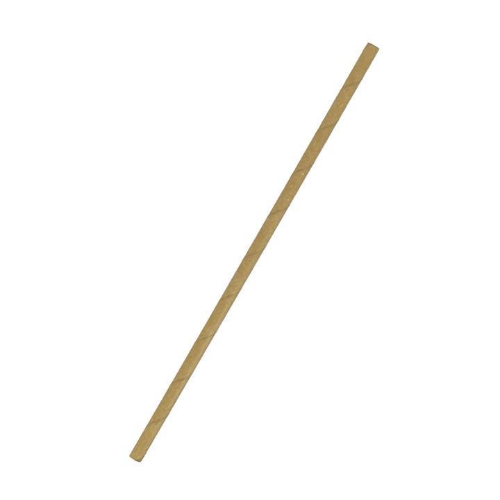Paper Straw Straight Kraft Ø0,6cm 21cm (100 Units)