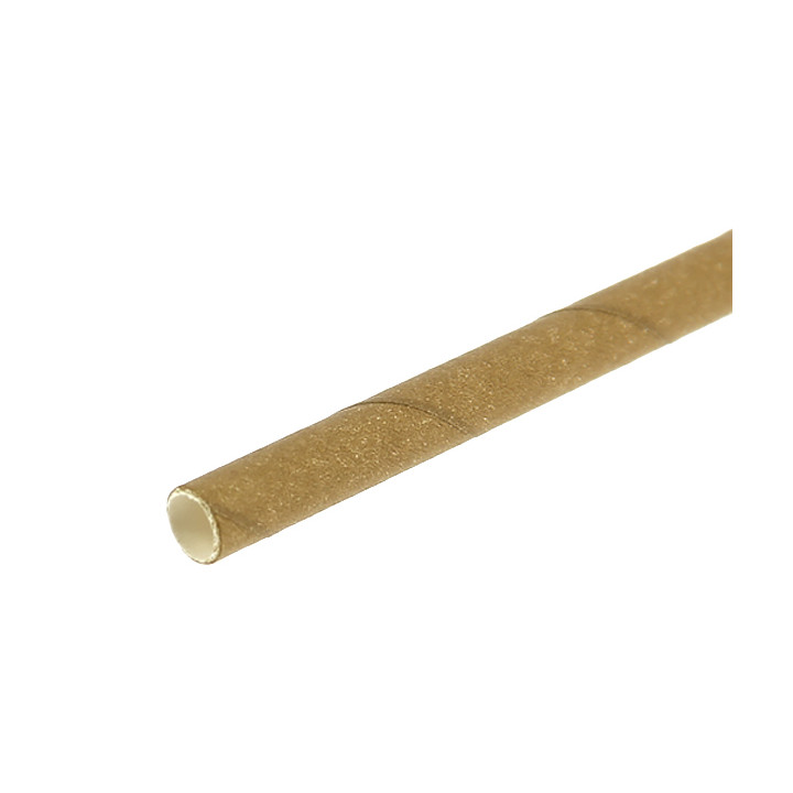Paper Straw Straight Kraft Ø0,6cm 21cm (100 Units)