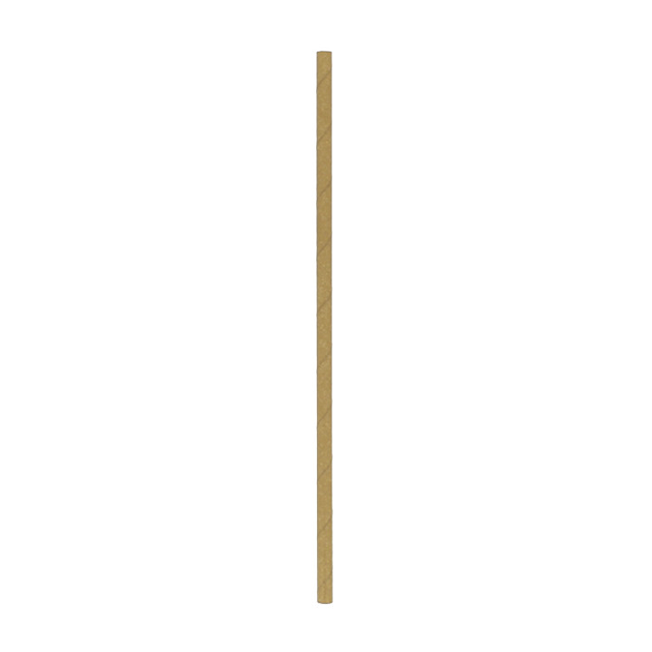 Paper Straw Straight Kraft Ø0,6cm 21cm (100 Units)
