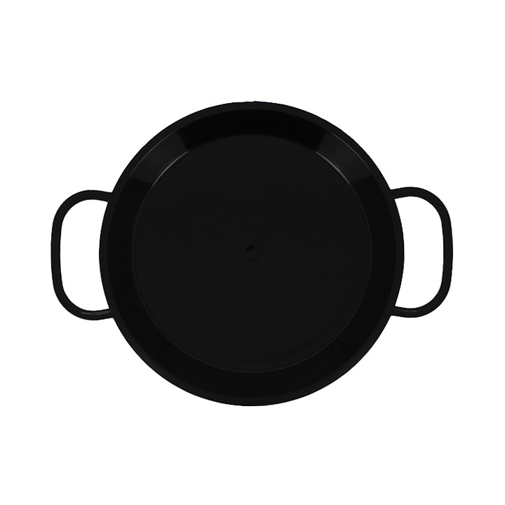 Serving Mini Paella Pan Tray Black PP 15cm (150 Units)