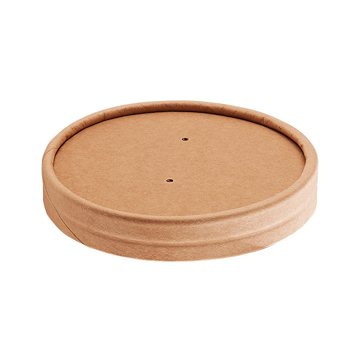 Kraft Carton Lid for 8Oz/250ml and 12Oz/350ml Carton Pots (500 Units)