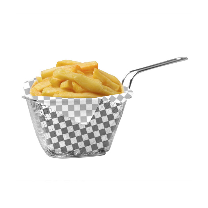 Paper Food Wrap Grease-Proof “Vichy” Black 20x24,5cm (1000 Units) 