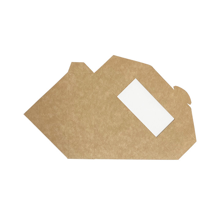 Paper Take-Out Container with Window Kraft 125x38x125mm (500 Units) 