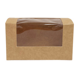 Kraft Carton Box with Window 12,5x7,0x7,0cm (50 Units)
