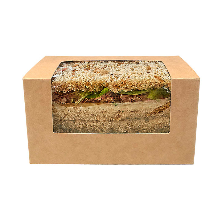Kraft Carton Box with Window 125x70x70mm (500 Units)
