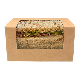Kraft Carton Box with Window 12,5x7,0x7,0cm (500 Units)