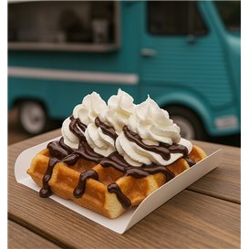 Paper Tray Waffle White 15x13cm (2000 Units)