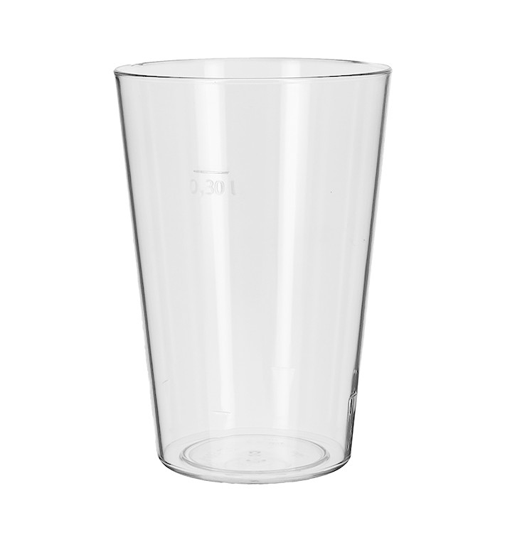 Plastic Pint Glass PS Reusable 420ml (75 Units)