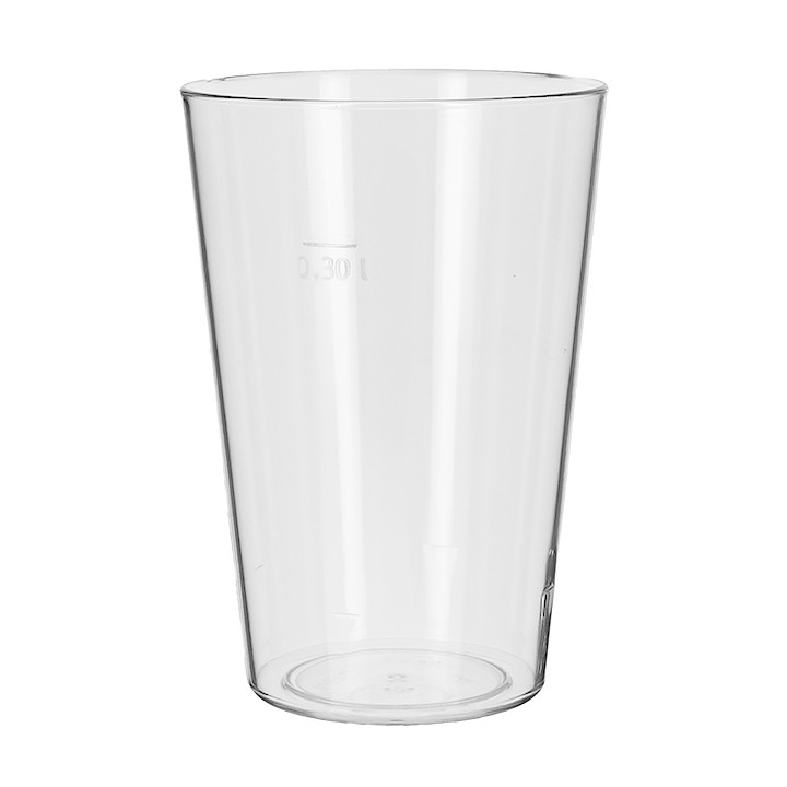 Plastic Pint Glass PS Reusable 420ml (75 Units)