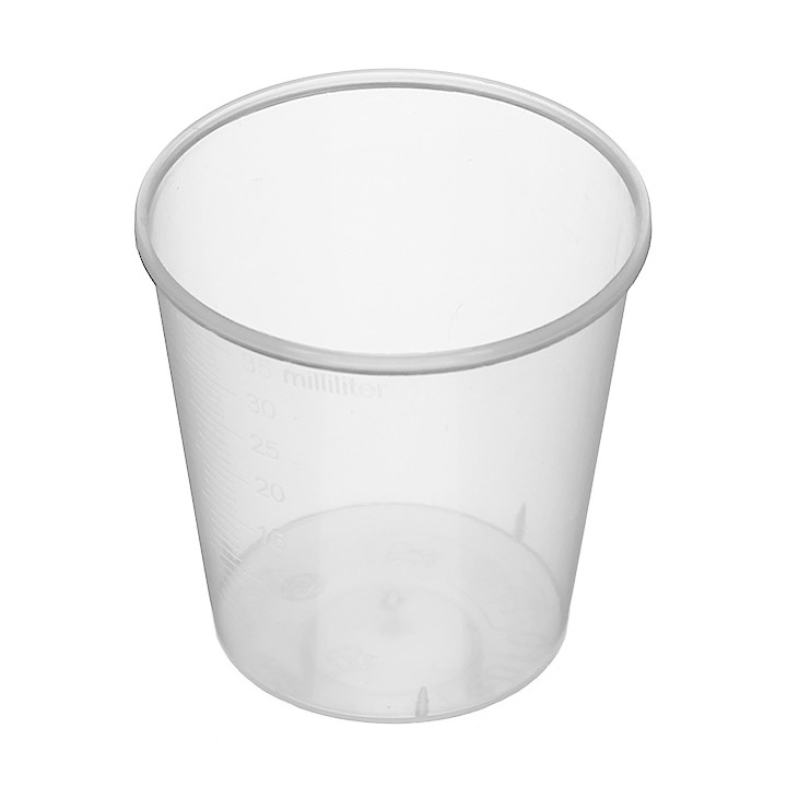 Plastic Shot PP Graduated Clear 35 ml (2000 Units) 