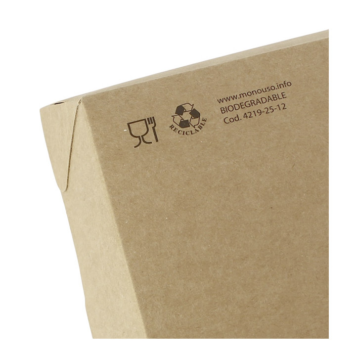 Paper Take-out Container "Premium" 21x13x3,5cm 730ml (25 Units)