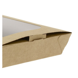 Paper Take-out Container "Premium" 21x13x3,5cm 730ml (300 Units)