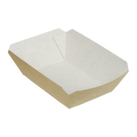 Paper Food Boat Tray Kraft 250ml 9,6x6,5x4,2cm (1000 Units)