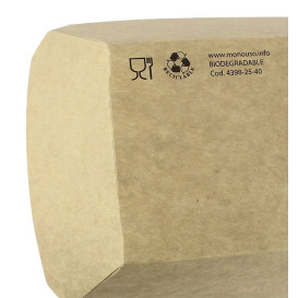 Paper Food Boat Tray Kraft 250ml 9,6x6,5x4,2cm (1000 Units)