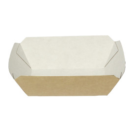 Paper Food Boat Tray Kraft 250ml 9,6x6,5x4,2cm (25 Units) 
