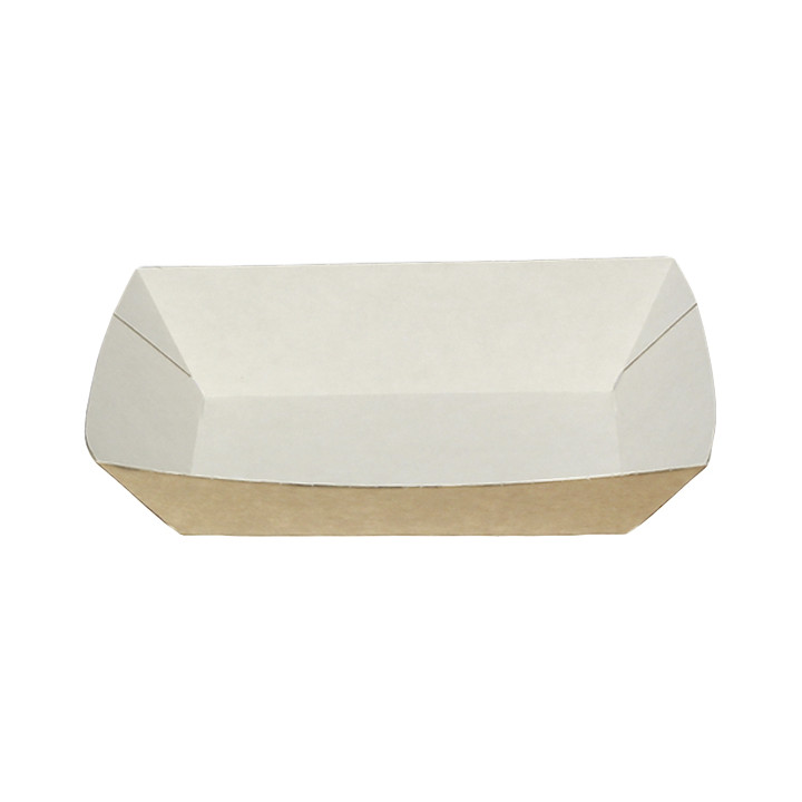 Paper Food Boat Tray Kraft 300ml 11x7x3,5cm (25 Units) 