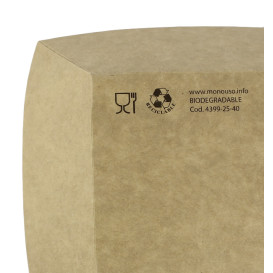 Paper Food Boat Tray Kraft 300ml 11x7x3,5cm (25 Units) 