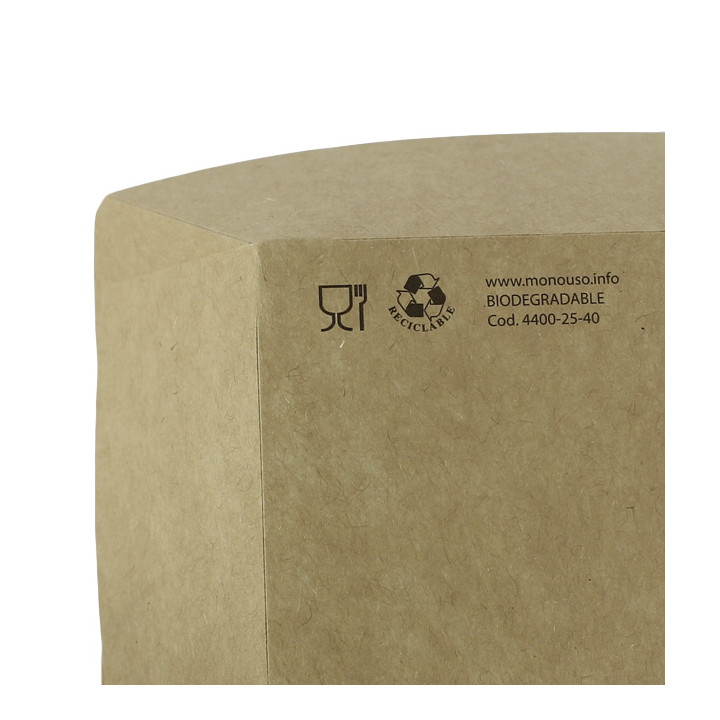 Paper Food Boat Tray Kraft 350ml 10,6x7,3x4,5cm (1000 Units)
