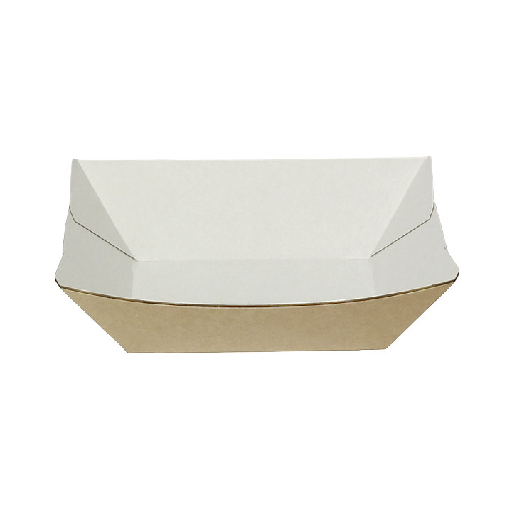 Paper Food Boat Tray Kraft 350ml 10,6x7,3x4,5cm (25 Units) 