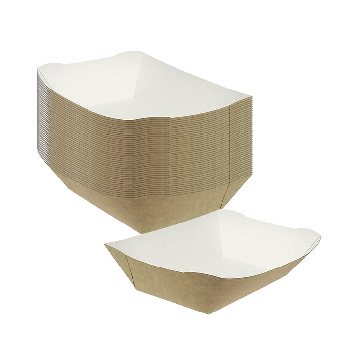 Paper Food Boat Tray Kraft 780ml 15,5x9x5,5cm (450 Units)