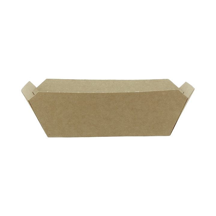 Paper Food Boat Tray Kraft-Kraft 250ml 9,6x6,5x4,2cm (25 Units) 
