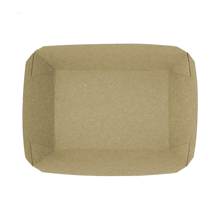 Paper Food Boat Tray Kraft-Kraft 250ml 9,6x6,5x4,2cm (1000 Units)