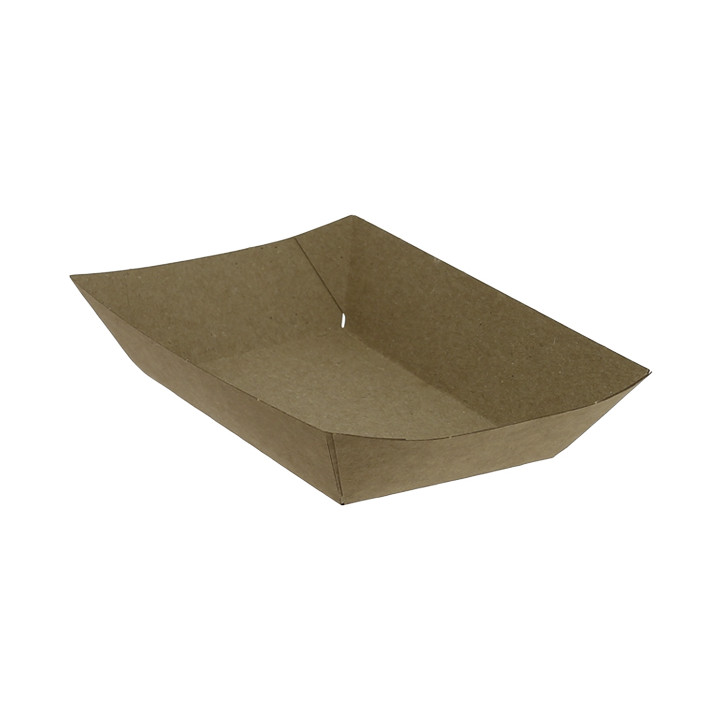 Paper Food Boat Tray Kraft-Kraft 300ml 11x7x3,5cm (1000 Units)