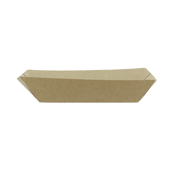 Paper Food Boat Tray Kraft-Kraft 300ml 11x7x3,5cm (1000 Units)