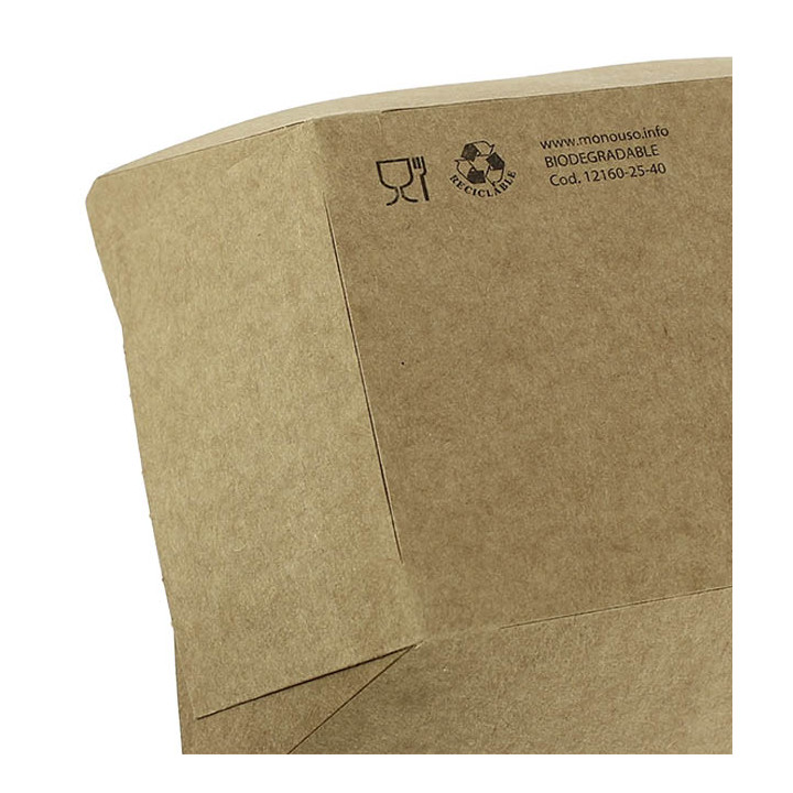 Paper Food Boat Tray Kraft-Kraft 350ml 10,6x7,3x4,5cm (1000 Units)